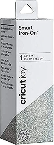 Cricut Joy Smart Vinyl Iron On Glitter Bügelfolie silber, 13.9x48cm