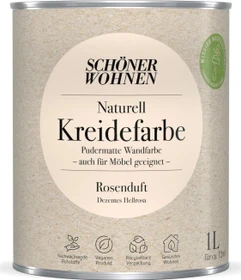 Schöner Wohnen Naturell Kreidefarbe innen rosenduft dezentes hellrosa, 1l
