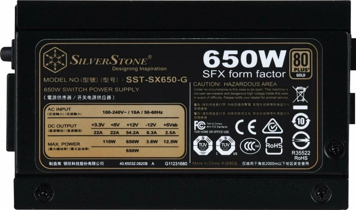 SilverStone SFX Series SX650-G (Rev. 1.1) 650W, SFX