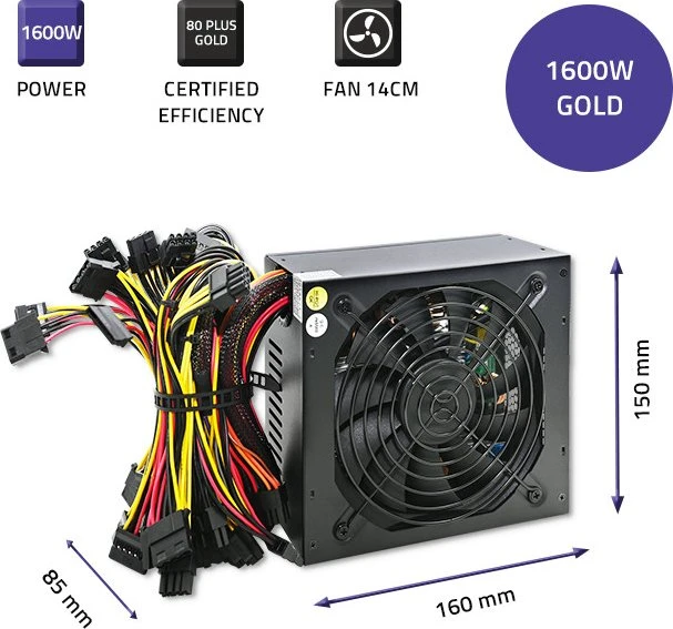 Qoltec ATX Power Supply 1600W, ATX