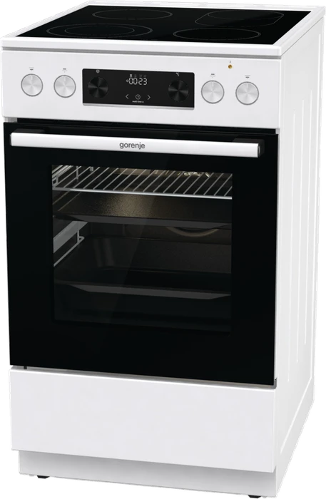 Gorenje GECS5C60WPA Elektroherd mit Glaskeramik-Kochfeld