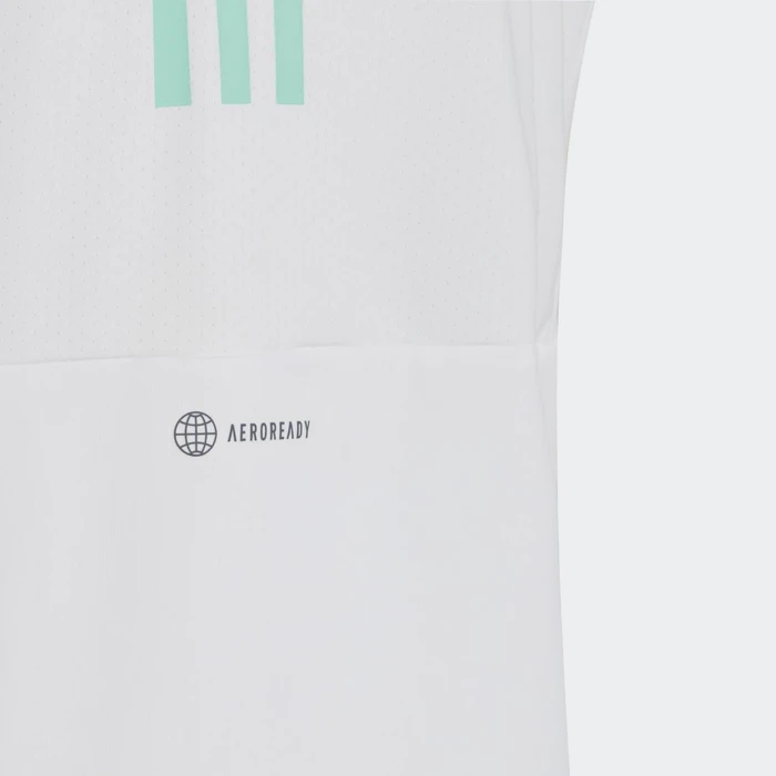 adidas Aeroready 3-Streifen Funktionsshirt kurzarm white/black/blue dawn (Junior)