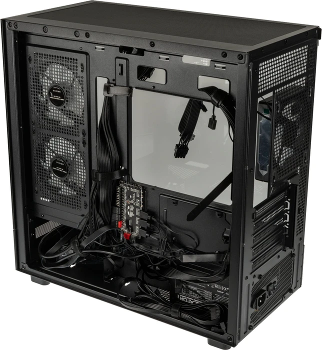 GSI SmartAssembly ARGB Glass, schwarz, Glasfenster, 650W ATX