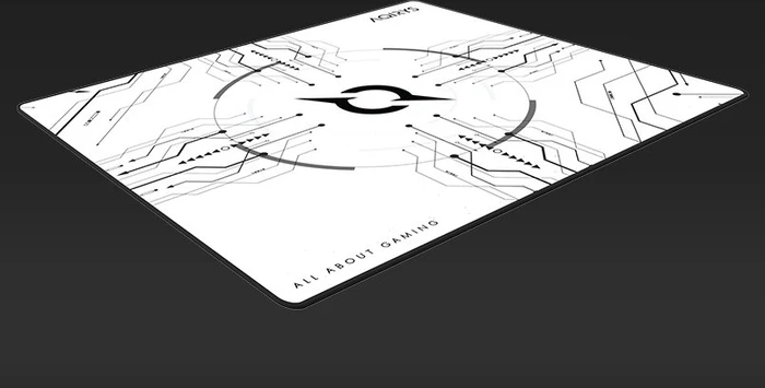 Aqirys Gruis White Medium Mouse Pad, 450x400mm, Motiv weiß/schwarz