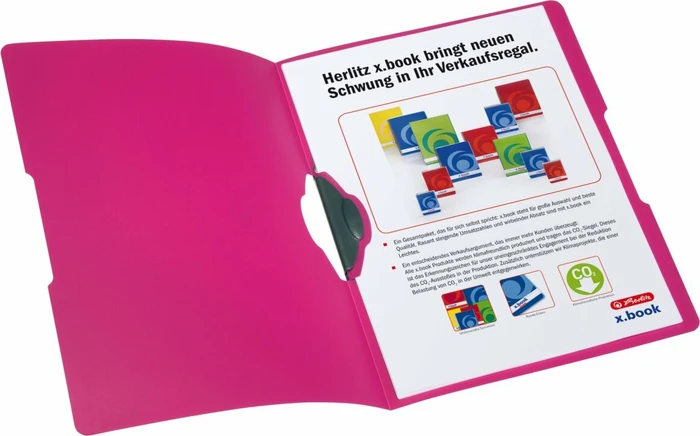 Herlitz easy orga to go Express-Clip Klemmmappe, A4, beere