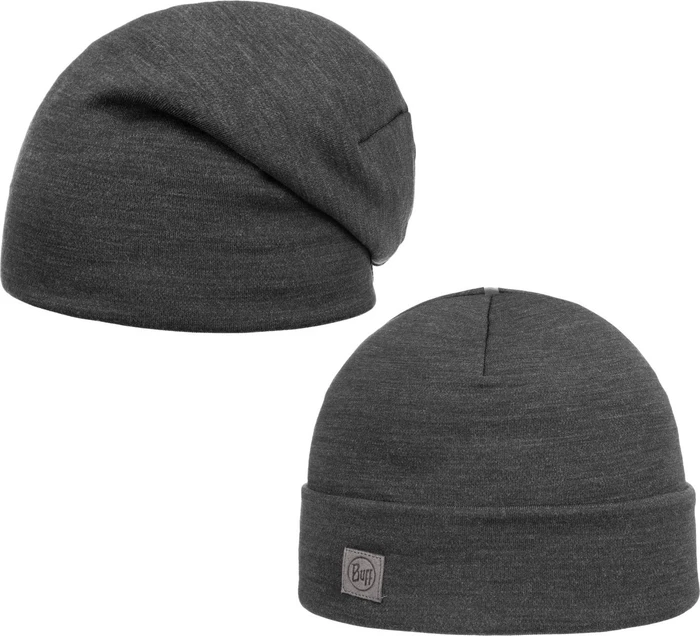 Buff Solid Merino Heavyweight Mütze grau