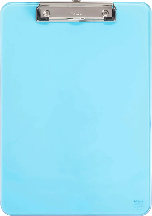 Maul MAULneon Klemmbrett, A4, blau/transparent