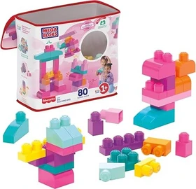 Mattel Mega Bloks Fisher-Price First Builders Großer Baubeutel pink