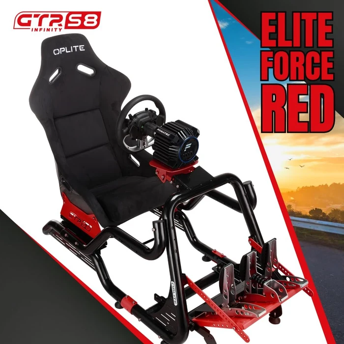 Oplite Cockpit GTR S8 Elite Force Red, schwarz/rot (OP-GTR-EFR(S8))