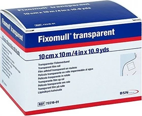 BSN medical Leukoplast Fixomull transparent, 10cm x 10m, 1 Stück