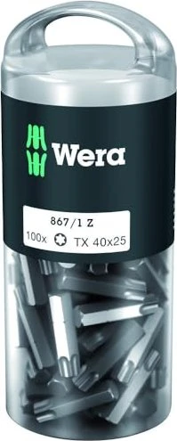 Wera DIY 867/1 Z Torx Bit 1/4", T40x25mm, 100 Stück