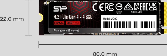 Silicon Power UD90 500GB, M.2 2280 / M-Key / PCIe 4.0 x4