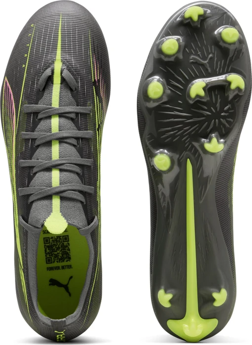 Puma Ultra 5 Match FG/AG matte aged silver/yellow alert/puma aged silver (Herren)