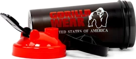 Gorilla Wear Shaker XXL Trinkflasche 1l schwarz/rot