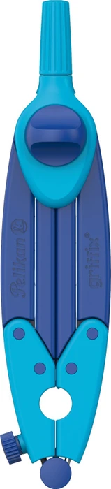 Pelikan griffix Ergonomischer Schulzirkel, hellblau/dunkelblau, Blister