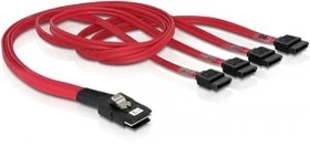 DeLOCK mini SAS x4 [SFF-8087] auf 4x SATA Kabel, 0.5m (83057)