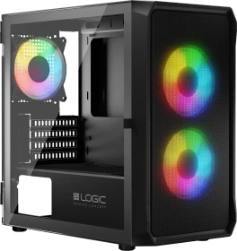 Logic Concept Portos ARGB Mini Black, Glasfenster