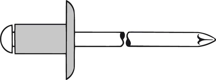 Gesipa Alu/Stahl Großkopf Blindniete 5x10mm, 250 Stück