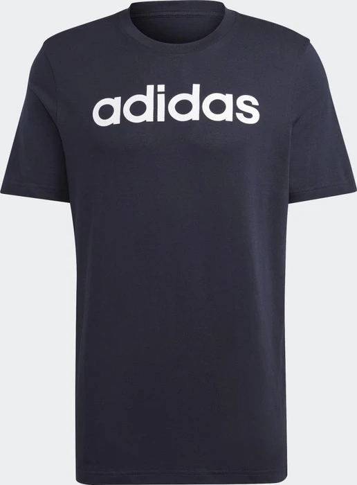 adidas Essentials Single Jersey Linear Embroidered Logo T-Shirt kurzarm legend ink/white (Herren)