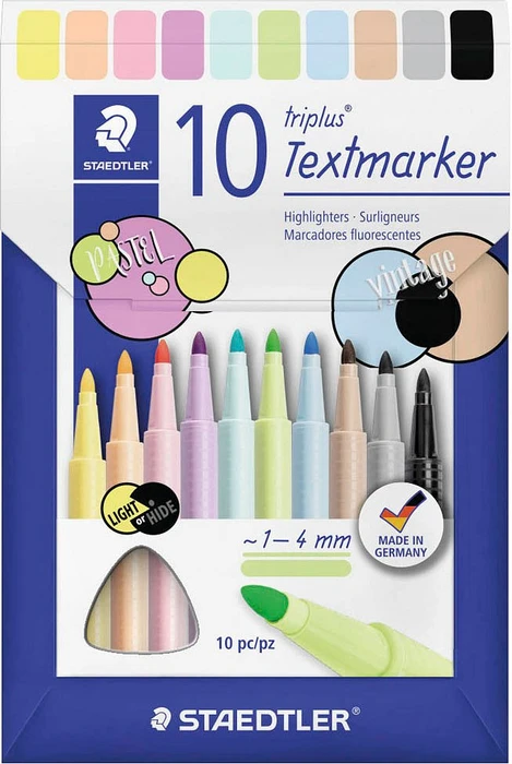 Staedtler triplus Textsurfer 362C sortiert, 10er-Set, Kartonbox