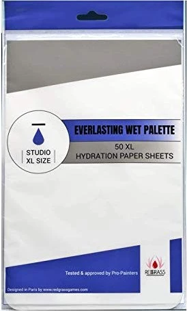 Redgrass Wet Palette Studio XL V2 Hydration Paper Sheets, 50 Stück