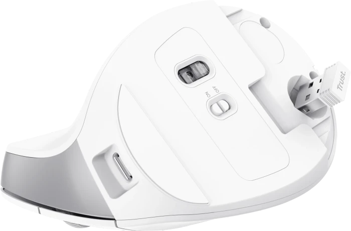 Trust Bayo II Ergonomic Wireless Mouse weiß, ECO zertifiziert, USB