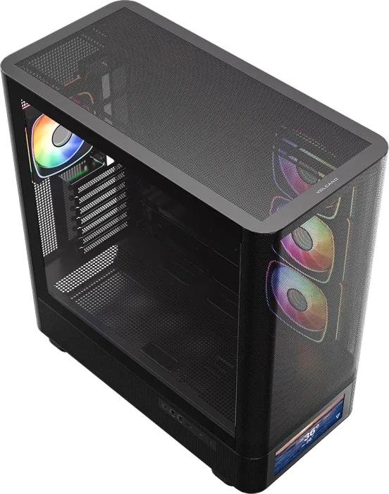 Modecom Volcano AQ500 ARGB Black, Glasfenster