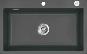 systemceram Mera 80 F Einbau Becken mittig mit Ablauffernbedienung schiefer