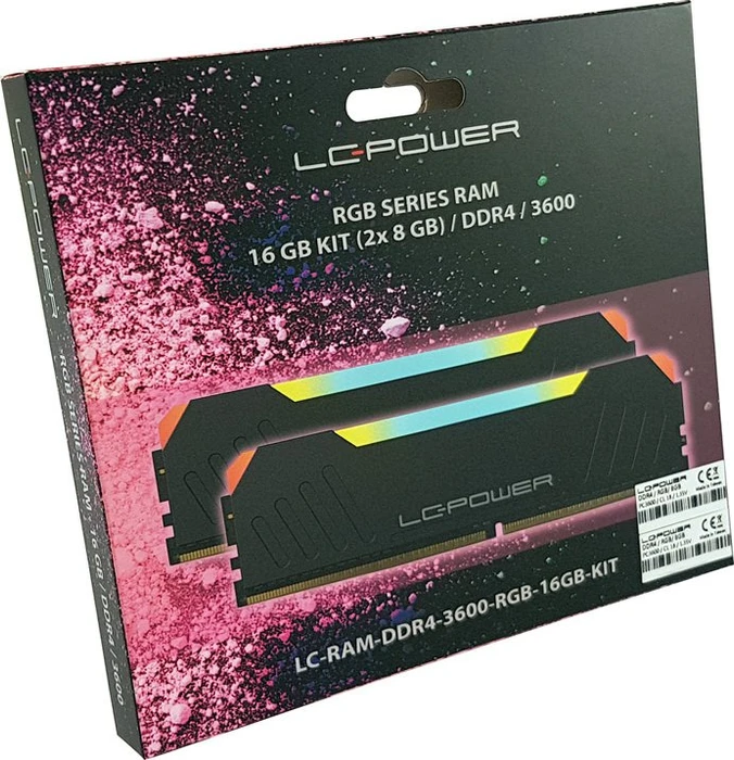 LC-Power LC-RAM RGB UDIMM 16GB Kit, DDR4-3600, CL18-20-20-40