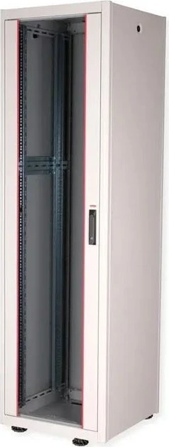 Roline / Secomp Basic 19" Netzwerkschrank 42HE, montiert, Glastür, IP20, RAL 7035, 600mm tief