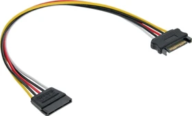 InLine SATA-Stromadapter 15-Pin SATA Stecker auf 15-Pin SATA Buchse, 0.5m (29651B)