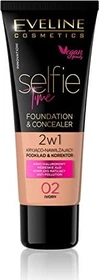 Eveline Cosmetics Selfie Time 2in1 Make-Up Foundation & Concealer 02 ivory, 30ml