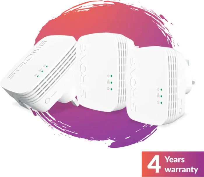 Strong Powerline 1000 Triple Pack Mini, UK, HomePlug AV2, RJ-45, 3er-Pack