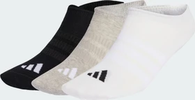 adidas Thin and Light No-Show Socken medium grey heather/white/black, 3 Paare