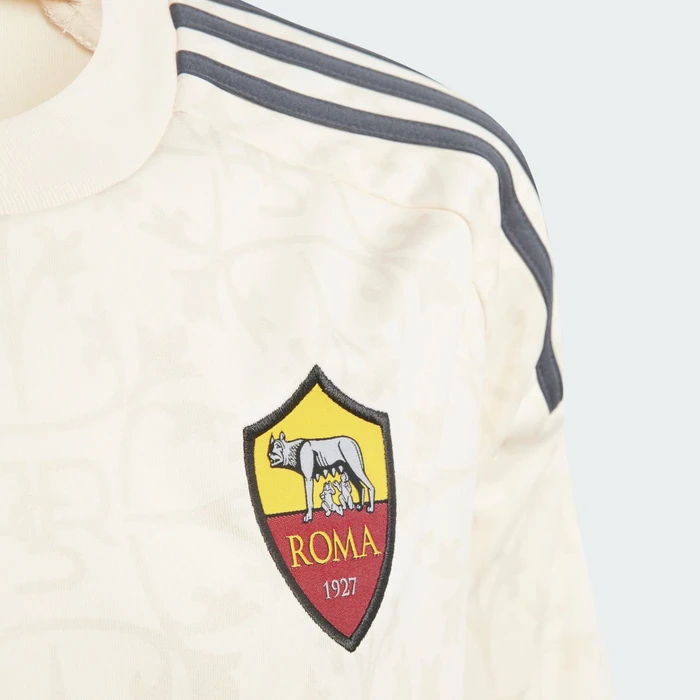 adidas AS Rom 2023/2024 Auswärtstrikot ecru tint (Junior)