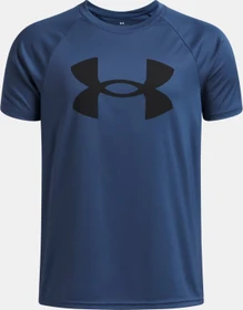 Under Armour Tech Big Logo Funktionsshirt kurzarm wham blue/black (Junior)