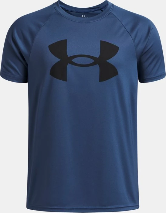 Under Armour Tech Big Logo Funktionsshirt kurzarm wham blue/black (Junior)