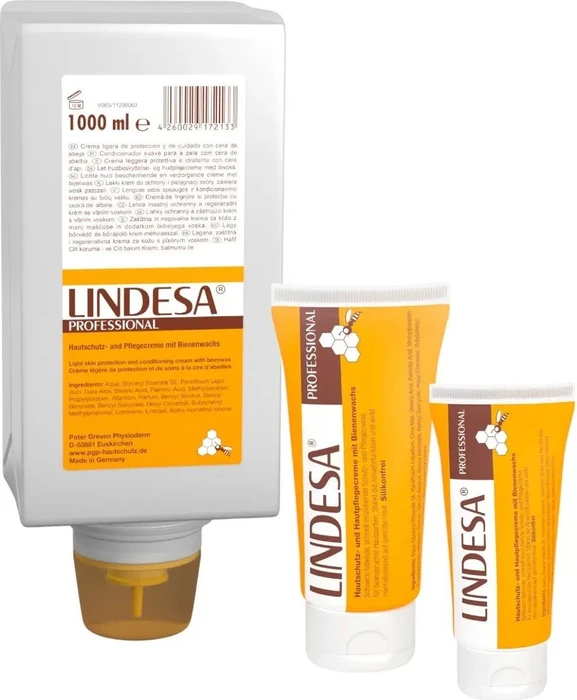 Lindesa Pure Professional Parfümfreie Hautschutz- und Pflegecreme mit Bienenwachs, 100ml
