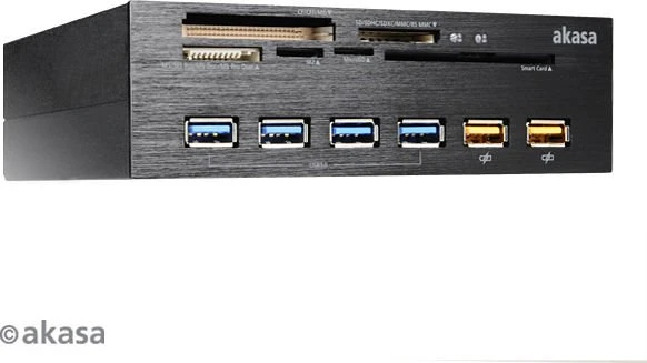 Akasa InterConnect EX Multi-Slot-Cardreader, USB 3.0 19-Pin Stecksockel [Stecker]