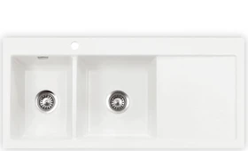 systemceram Mera Double Einbau Becken links polar