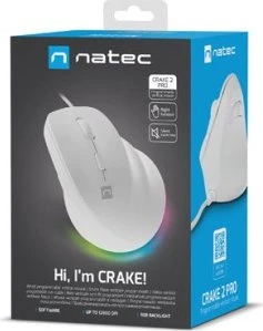 Natec Crake 2 Pro Vertical Wired Mouse weiß, USB
