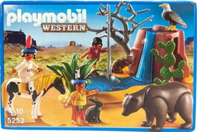 playmobil Western Indianerkinder mit Tieren