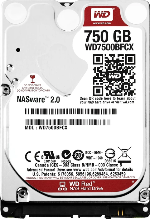 Western Digital WD Red 750GB, 24/7, 512e / 2.5" / SATA 6Gb/s