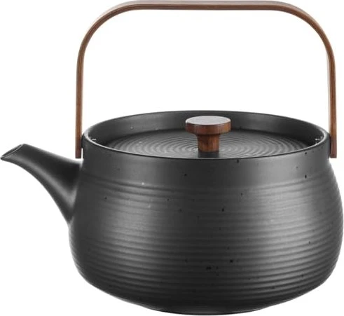 ASA Selection japandi Teekanne mit Holzgriff 1.5l schwarz