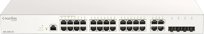 D-Link Nuclias DBS-2000 Rackmount Gigabit Managed Switch, 24x RJ-45, 4x RJ-45/SFP
