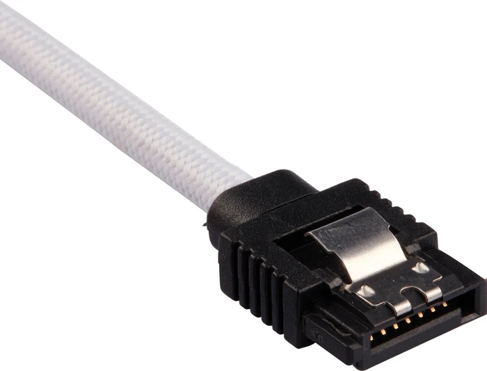 Corsair Premium Sleeved SATA 6Gb/s Kabel weiß 0.3m