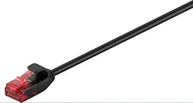 MicroConnect Slim Patchkabel, Cat6, U/UTP, RJ-45/RJ-45, 0.5m, schwarz