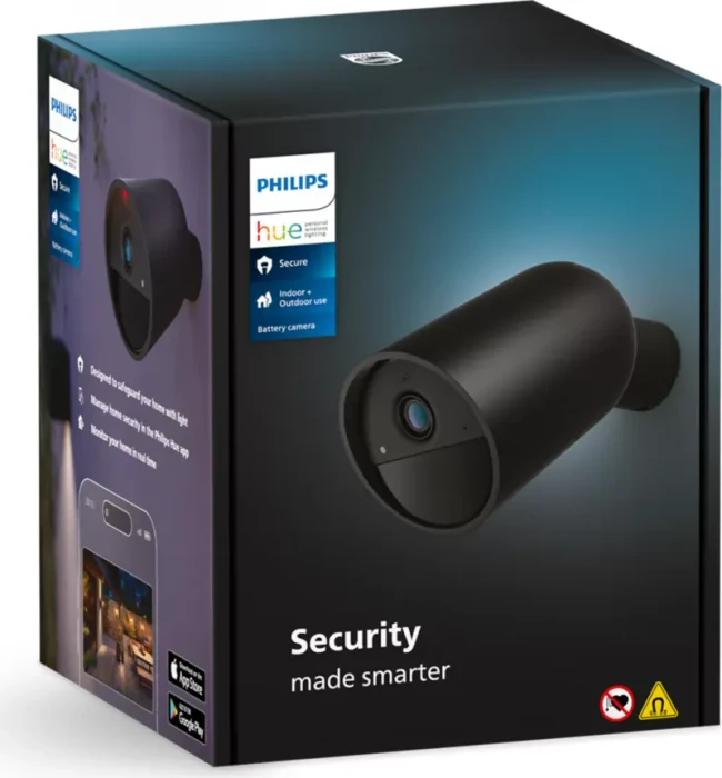 Philips Hue Secure Kamera, kabellos, schwarz