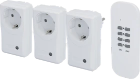 uniTEC Funkfernschalter-Set 3+1, Funk-Steckdose
