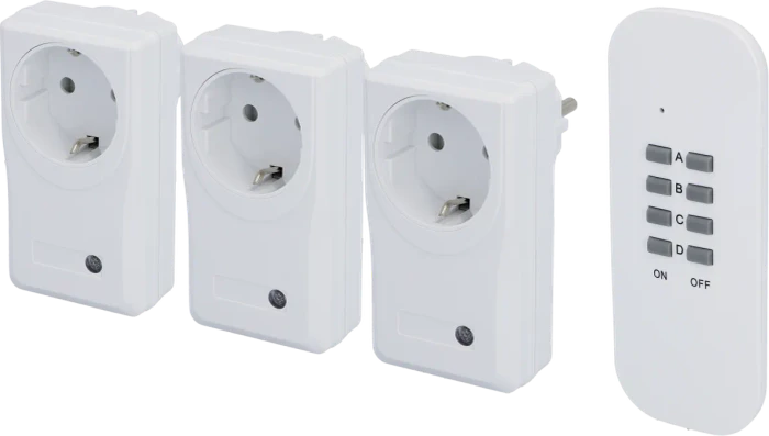uniTEC Funkfernschalter-Set 3+1, Funk-Steckdose